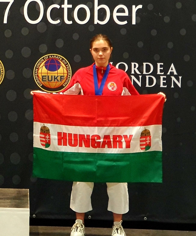 Szntai Luca - kata Eurpa-bajnoki bronzrmes s kumite -55 kg Eurpa-bajnoki 5. helyezett