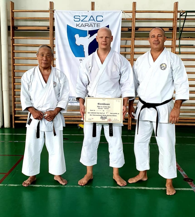 Shibamori Kando Shihan (9.Dan), Pnzes Tams Sensei (5.Dan), Rosts Tibor Shihan (7.Dan)