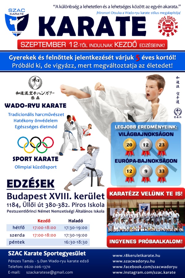 SZAC Karate SE. - Plakát 2022